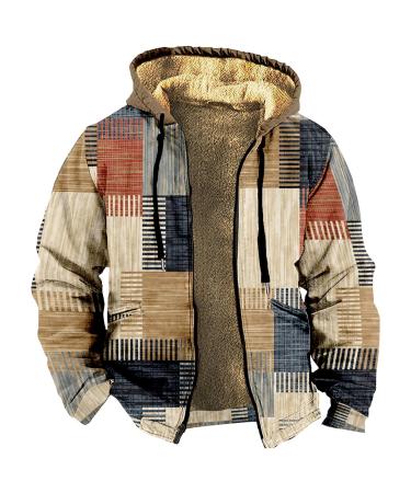 Hanxiulin fleece plush jacket fluffy warm zipper wool jacket ceiling hoodie men oversize winter color variants transition jacket lightweight quilted warm cuddly winter coat winter jacket l khaki