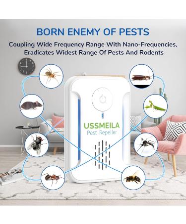 6 Pack Ultrasonic Pest Repeller Plug-In for Indoor Pest Control - Repels Insects, Roaches, Mice, Spiders, and Mosquitoes - Ideal for Home, Garage, Warehouse, and Office - Buy Online on GoSupps.com