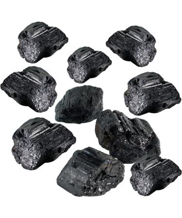 20pcs Raw Black Tourmaline Obsidian Stones for Protection and Spiritual Meditation - Soulnioi Crystals - Buy Online on GoSupps.com