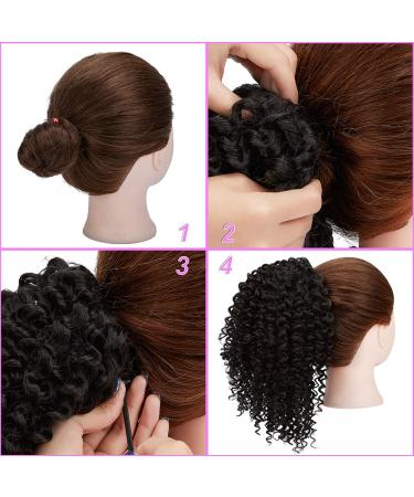 Short Afro Drawstring Ponytail 10 Inch Kinky Curly Ponytail Drawstring Afro Puffs Curly Ponytail Extension Synthetic Hairpieces for Black Women 10 Inch 2# - Buy Online on GoSupps.com