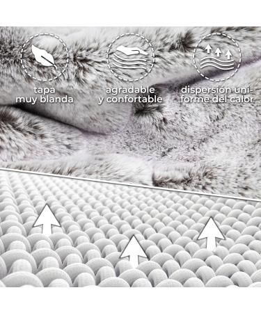 Rissler Premium 2L Heat Bottle with Soft Gray Cover - Natural Rubber for Pain Relief | Cuddly & Fluffy Bed & Body Comfort - Buy Online on GoSupps.com