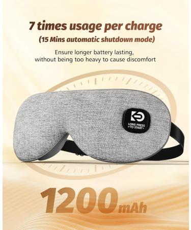 Wireless Heated Eye Mask - Rechargeable Washable & Light-Blocking for Dry Eyes & Eye Strain - Perfect Gift for Men & Women Ideal for Travel & Business Trips - Buy Online on GoSupps.com
