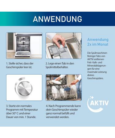 Active 24x Dishwasher Cleaner Tabs | Extra Strong Against Smell & Lime | Deep Cleaning Formula | 1 Year Supply for Maximum Hygiene - Buy Online on GoSupps.com