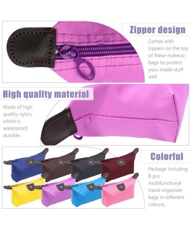 8 Multicolor Dumpling Shaped Nylon Cosmetic Bag - Foldable Travel Bag for Women | Best Shopping Bag - Buy Online on GoSupps.com