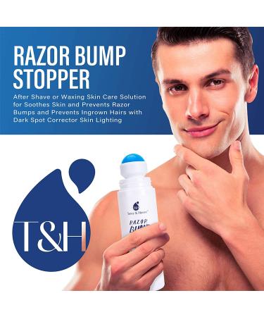 Terez & Honor Razor Bump Serum - After Shave Roll-On for Ingrown Hairs, Burns & Bumps - Men and Women (Pack of 2, 7.06 oz) - Buy Online on GoSupps.com