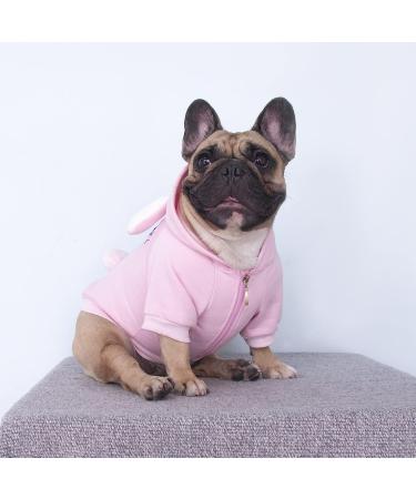 iChoue Bunny Dog Costume for Medium Dogs - Pink, Large | Cute Animal Hoodie for French Bulldog, Pug, Pitbull, Boston Terrier | Easter Christmas Halloween Pet Clothes - Buy Online on GoSupps.com