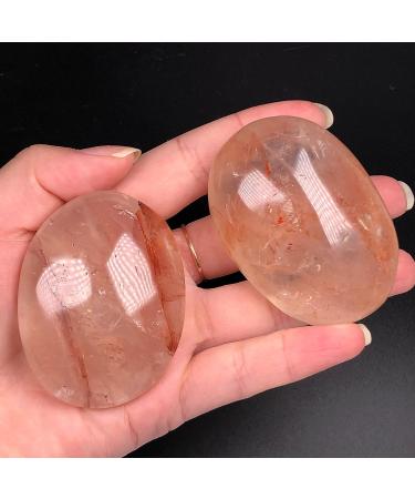 QPYD Natural Pink Healing Crystal Carvings - Polished Massage Stones for Home Art & Perfect Gifts (Set of 2) - Buy Online on GoSupps.com