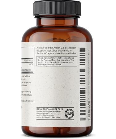 Futurebiotics Magnesium Glycinate 200 MG per Serving Chelated for High Absorption Gentle On Stomach Non-GMO 60 Vegetarian Capsules 60 Count (Pack of 1) - Buy Online on GoSupps.com