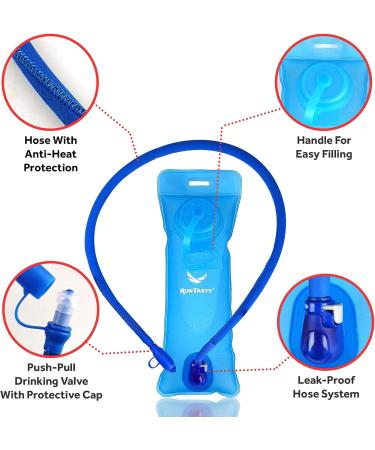 Royal Blue 1.5L Hydration Bladder Water Storage Bag | Leak-Proof Tough TPU Material | Side Handle | Easy Push-Pull Mouthpiece - Buy Online on GoSupps.com