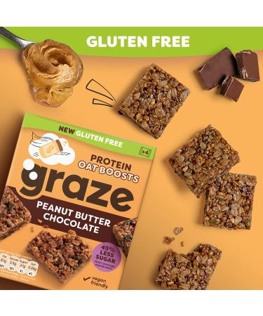 Buy Graze Gluten-Free Oatmeal Peanut Butter & Chocolate Protein 4 x 30g | Healthy Snack for Athletes | International Shipping - Buy Online on GoSupps.com