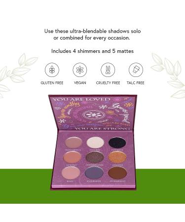 Honeybee Gardens Power of Positivity Eye Shadow Palette | Natural, Eco-Friendly, Vegan | Gluten-Free, Paraben-Free | 9 Shades - 1.3g each - Buy Online on GoSupps.com