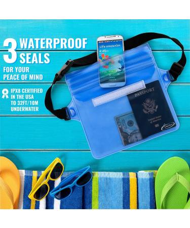 Waterproof Waist Pouch (2 Pack) | Keep Your Phone and Valuables Safe and Dry | Ideal for Boating, Swimming, Snorkeling | AiRunTech - Buy Online on GoSupps.com