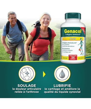 Genacol Glucosamine & Collagen Joint Supplement | Helps Relieve Joint Pain Protects and Maintains Healthy Cartilage |Contains AminoLock Patented Collagen Peptides | GENACOL PLUS 150 Capsules 150 count (Pack of 1) - Buy Online on GoSupps.com
