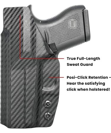 Concealment Express IWB KYDEX Holster | Claw Compatible | Appendix Carry | Glock G43/43X | Made in USA - Buy Online on GoSupps.com