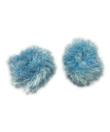 niavida 6 x PUSCHEL fringe hair tie LIGHT BLUE Blue Scrunchie