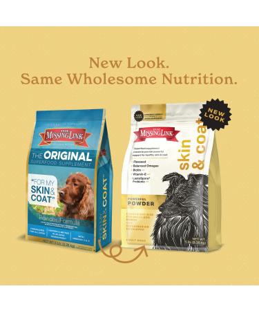 The Missing Link Skin & Coat Probiotics Superfood Supplement Powder for Dogs - Omegas 3 & 6, Fiber, Vitamin-E, Biotin - Supports Healthy Skin & Glossy Coat, Promotes Hair Growth - 5lb - Buy Online on GoSupps.com