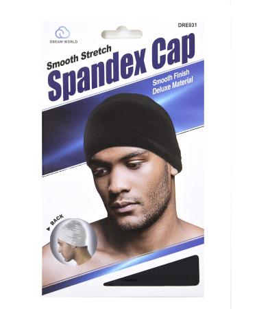 Dream Smooth Stretch SPANDEX CAP Smooth Finish Deluxe Material Color Black (Item 031 Black) 2 pack