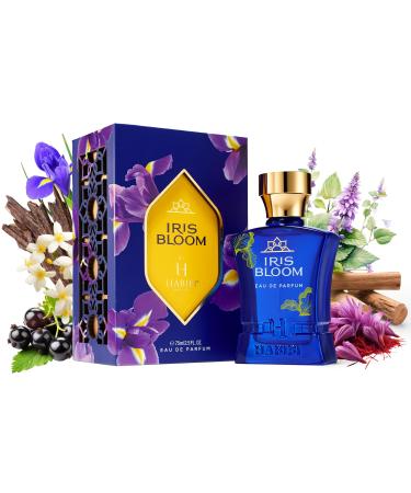 Iris Bloom Long-Lasting Arabian Perfumes for Women Eau de Parfum for Women (2.5 Oz) Unique Fragrance With Rare Exotic Notes Of Blackcurrant Jasmine & Saffron Valentine's Day Gifts for Her