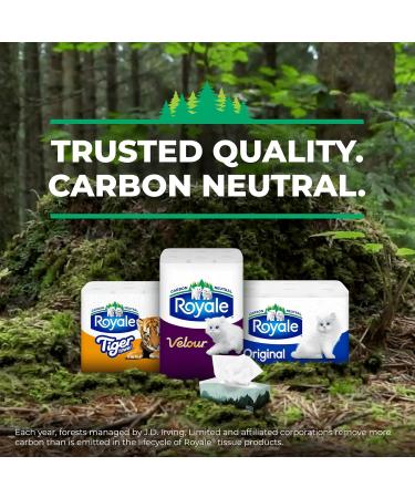 Royale Original Recyclable Paper Pack 9 Equal 24 Toilet Paper Rolls 327 Sheets per roll - Buy Online on GoSupps.com