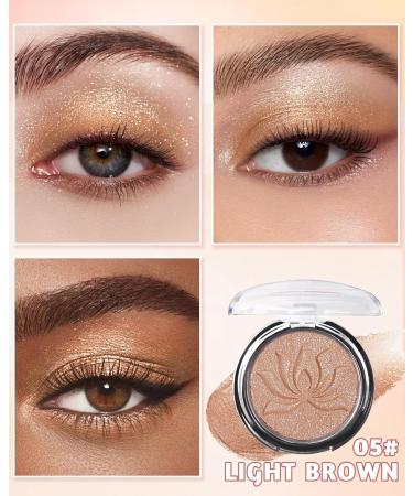  Lestpola Orange-Brown Glitter Eyeshadow Unique Diamond Shimmer Eyeshadow Palette Creamy Texture Long Lasting High Shine Waterproof Multi-purpose for Face and Eye - Buy Online on GoSupps.com