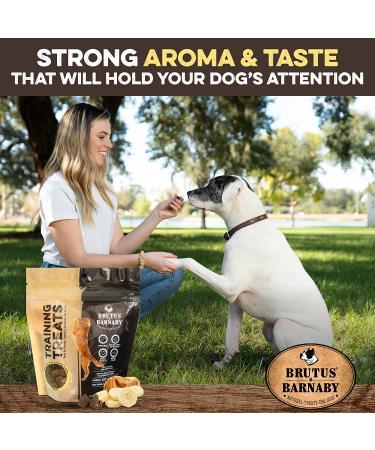 BRUTUS & BARNABY Peanut Butter & Banana Training Treats for Dogs - 8oz Pack - All-Natural Vegan Reward for Puppy Training - Buy Online on GoSupps.com