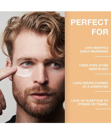 CRVFT Men's Under Eye Cream .25oz | Brighten Dark Circles & Reduce Puffy Eyes | AM/PM Treatment | Caffeine Infused | Made in USA | Paraben & Sulfate Free | Peppermint Scent - Buy Online on GoSupps.com
