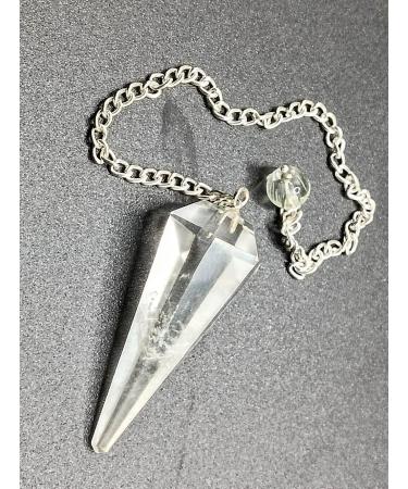 Clear Quartz Dowsing Pendulum - Handcrafted Healing Crystal for Witchcraft & Divination - Buy Online on GoSupps.com