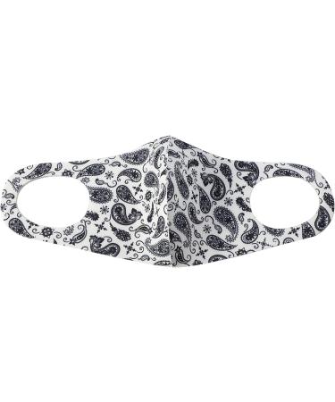 Komonee Paisley Face Mask - Washable & Reusable Cloth Cover for Men & Women | Dustproof Cycling & Ski Protection (3-Pack, White) - Buy Online on GoSupps.com