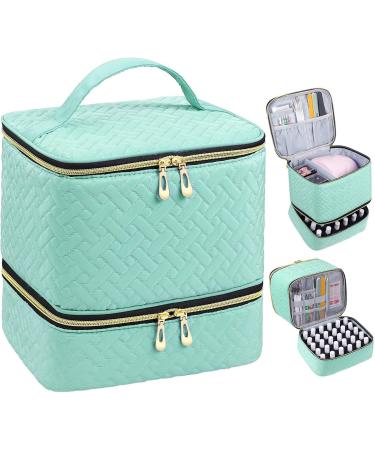 ycezw Gel Nail Polish Organizer | Nail Polish Storage Case | 2-Layer Storage Case Carrying Case for Nail Supplies Multifunctional Organizer - Buy Online on GoSupps.com