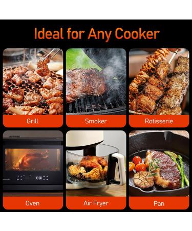 Alfabot K1 Wireless Meat Thermometer - Bluetooth 150m Range Dual Probes App Control for Kitchen & Grill - Buy Online on GoSupps.com