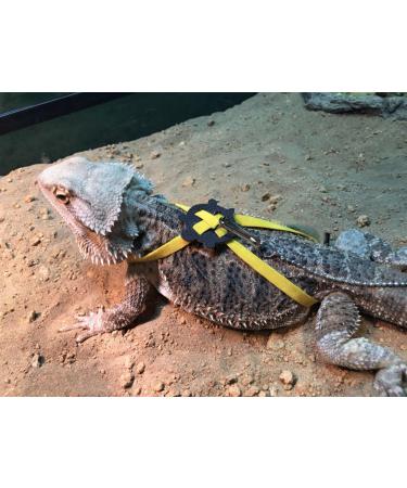 Soft Suede Adjustable Reptile Lizard Harness Leash Adjustable Light Soft Fashion (Yellow) - Buy Online on GoSupps.com