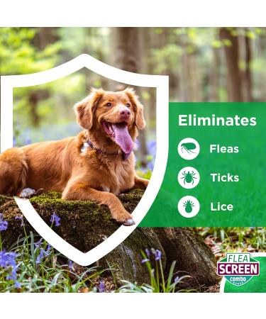 FLEA SCREEN Combo Large Dog (1 Pipette) | Kills Fleas, Eggs & Ticks | 4 Weeks Treatment for Dogs (20-40kg) - Buy Online on GoSupps.com