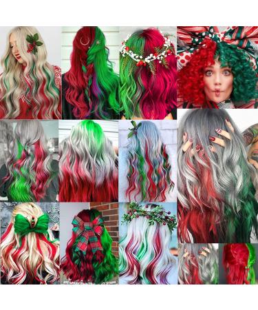 Colorful Lskjmo Red Wig Clips - Party Highlight Hair Extensions for Women & Girls | Synthetic Multicolor Hairpieces - Buy Online on GoSupps.com
