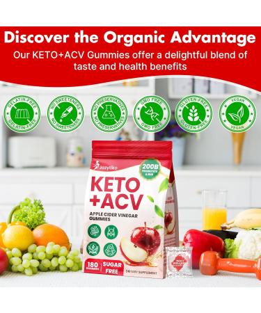 Apple Cider Vinegar Gummies Advanced ACV Gummy with Probiotics BHB B12 and Keto Support - Keto Acv Gummies for Detox Metabolism Digestion Gut & Immune Health - Sugar Free Vegan 180 Counts 180 Count (Pack of 1) - Buy Online on GoSupps.com