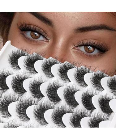 Losha Lashes 14 Pairs Fluffy Cat Eye 3D False Eyelashes | Soft & Comfortable Fake Lashes for Stunning Eyes - Buy Online on GoSupps.com