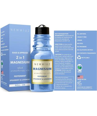 Headache Roll-On Essential Oil Blends Anti Stress Magnesium Peppermint Spearmint and Lavender with Calming Lavender Orange Cedarwood & Headache Relief Peppermint Rosemary and Eucalyptus Pack of 3 - Buy Online on GoSupps.com