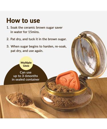 Terra Cotta Brown Sugar Saver - Food-Safe Preserver for Long-Term Softening of Brown Sugar, Perfect for Cookies, Dried Fruits, Marshmallows - Hummingbird Design by JBK Pottery - Buy Online on GoSupps.com