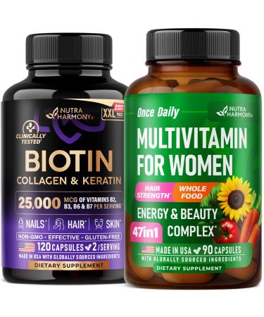 NUTRAHARMONY Biotin Collagen Keratin & Multivitamins for Women Capsules