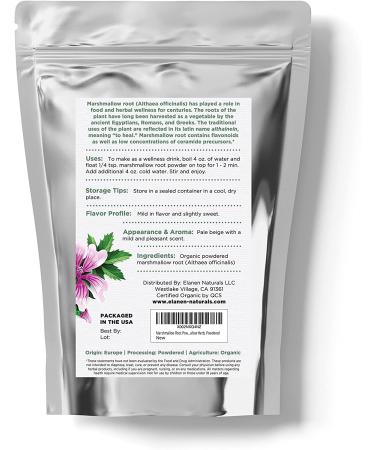 Organic Marshmallow Root Powder 8 oz - USDA Certified Althea Officinalis Herb Powdered, 8 Ounce Pack - Buy Online on GoSupps.com
