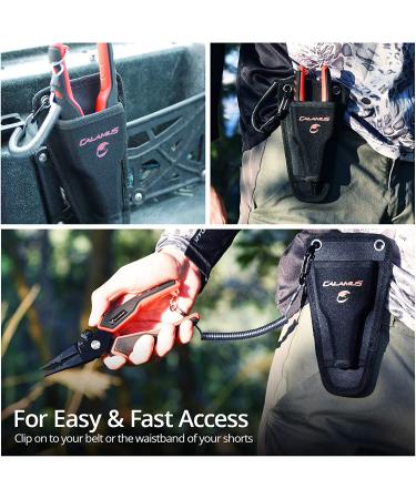 Calamus Fishing Pliers | Lightweight Aluminum Vanadium Cutters with Rubber Handles | Saltwater Resistant Gear for Men | Straight Nose - Red - Buy Online on GoSupps.com