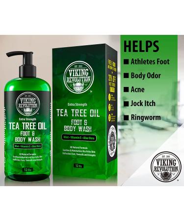 Men's Tea Tree Oil Kit for Athlete's Foot, Jock Itch, Eczema & Body Odors - Body Wash & Balm Set - Extra Strength - Buy Online on GoSupps.com