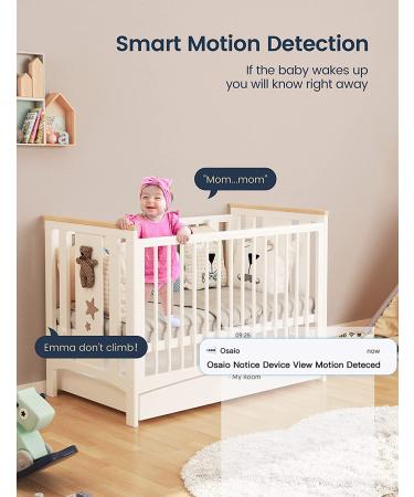 2K Baby Monitor with Camera, Night Vision, Two Way Audio | WiFi Control, Alexa Compatible, SD&Cloud Storage - GNCC C1Pro C1Pro-2K - Buy Online on GoSupps.com