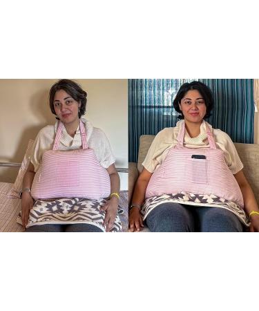 Post Surgery Recovery Pillow - Pink Stripes with Cotton Cover | Inspired Comforts - Buy Online on GoSupps.com