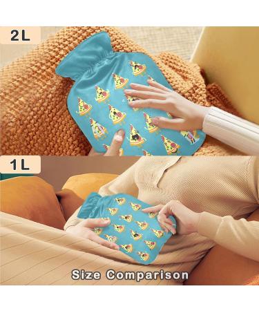 Buy Naanle Funny Pizza Heat Bottle - 2L Transparent Hot Water Bottle for Bed Hand & Feet Warmer | Pain Relief & Cold Therapy - Buy Online on GoSupps.com