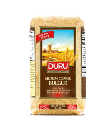 Duru Medium Coarse Bulgur, 35.2oz (1000g), Wheat Berries, 100% Natural and Certificated, High Fiber and Protein, Non-GMO, Great for Vegan Recipes, Better than Rice
