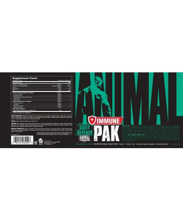 Animal Immune Pak - Zinc, Vitamin C, Vitamin D, Olive Leaf Extract & More - 30 Count Immune Pill Packs - Buy Online on GoSupps.com