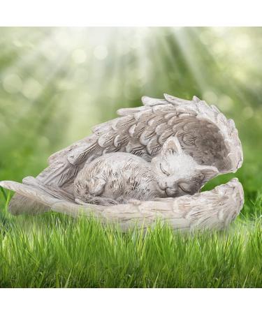 Cat Memorial Stone - Angel Cat Statue for Garden (4.33*3.14in) - Buy Online on GoSupps.com
