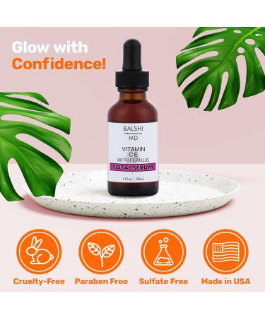 Total Serum - Vitamin C E with Ferulic Acid | Brightening & Hydrating Serum | Boost Defense & Firm Skin | 1oz - Buy Online on GoSupps.com