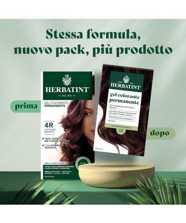  Herbatint Herbatint Permanent Hair Color Gel 4R Copper Brown - 170 ml | Ammonia-Free 100% Gray Coverage | For Sensitive Skin with 8 Natural Organic Extracts - Buy Online on GoSupps.com