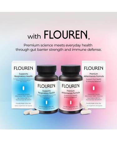 FLOUREN Gut Health & Immune Balance Supplement - Probiotic-Inspired Postbiotic Formula with Premium Akkermansia EB-AMDK19 Supports Digestion & Immunity Made in USA - Buy Online on GoSupps.com
